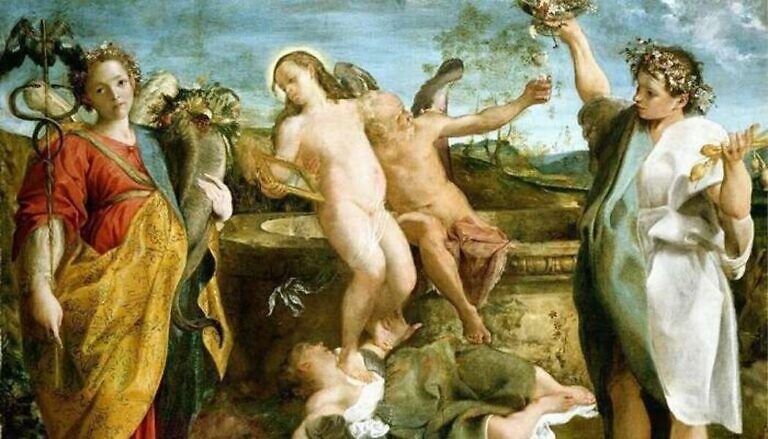 Bild: Carracci, „Eine Allegorie von Wahrheit und Zeit“ (1584)