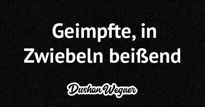Geimpfte, in Zwiebeln beißend