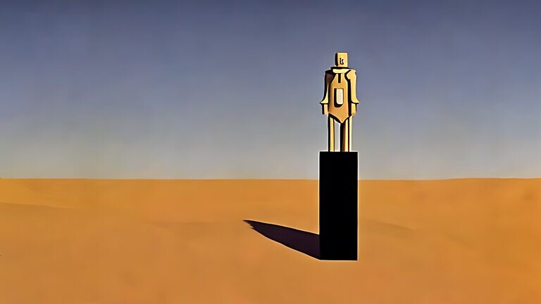 robot in desert