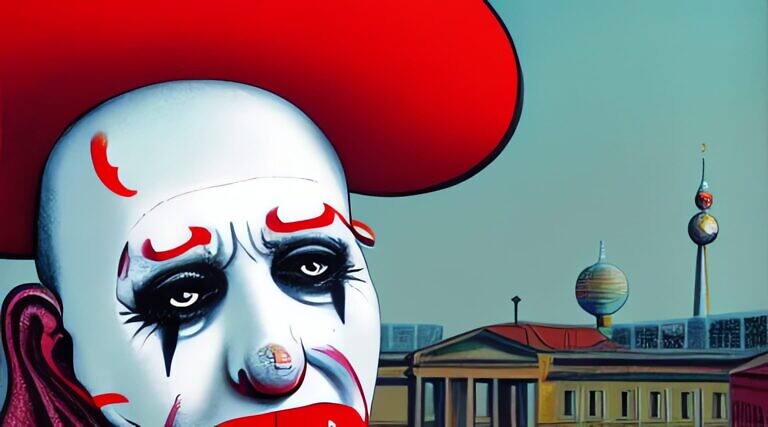 Clowns in Berlin, nix zu lachen.