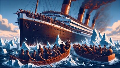Titanic, aber Passagiere werden verklagt