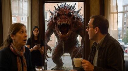 Judith und Bertram im Café